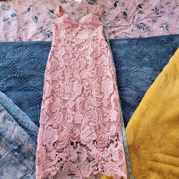 EUC Asos Lace Embroidered Sleeveless Semi Formal Dres - Picture 5 of 10